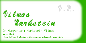 vilmos markstein business card